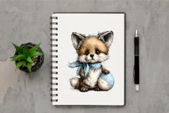 Whimsical Easter Fox Clipart Product Image 2