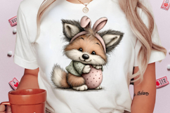 Whimsical Easter Fox Clipart Product Image 2