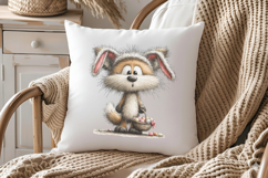 Whimsical Easter Fox Clipart, Easter Sublimation PNG Product Image 3