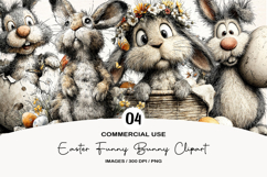 Whimsical Easter Funny Bunny Clipart Product Image 1