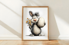 Whimsical Easter Funny Bunny Clipart Product Image 3