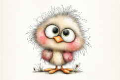 Whimsical Easter Funny Chick Clipart Product Image 2