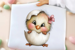 Whimsical Easter Funny Chick Clipart Product Image 3