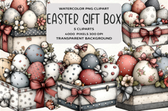 Whimsical Easter Gift Box Clipart Product Image 1