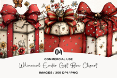 Whimsical Easter Gift Box Clipart Product Image 1