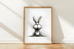 Whimsical Easter Gingham Bunny Clipart Product Image 3