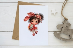 Whimsical easter girl clipart Product Image 2