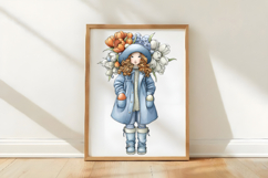 Whimsical Easter Girl Clipart Product Image 2