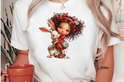 Whimsical easter girl clipart Product Image 3