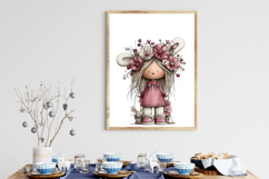 Whimsical Easter Girl Clipart Product Image 3