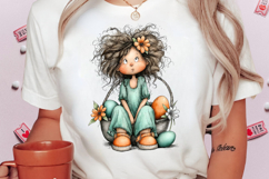 Whimsical Easter Girls Clipart Product Image 2