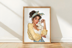 Whimsical Easter Girls Clipart Product Image 3