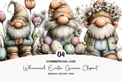 Whimsical Easter Gnome Clipart Product Image 1