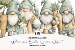 Whimsical Easter Gnome Clipart Product Image 1