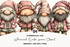 Whimsical Easter gnome Clipart Product Image 1