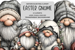 Whimsical Easter Gnome Clipart Product Image 1