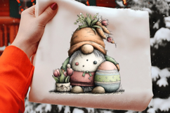 Whimsical Easter Gnome Clipart Product Image 2