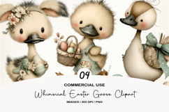 Whimsical Easter Goose Clipart Product Image 1