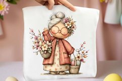 Whimsical Easter Grandma Clipart Product Image 2