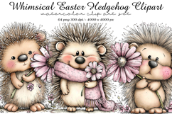 Whimsical Easter Hedgehog Clipart Product Image 1