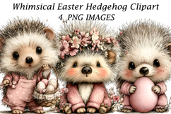 Whimsical Easter Hedgehog Clipart Product Image 1