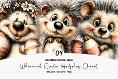 Whimsical Easter Hedgehog Clipart Product Image 1