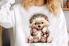 Whimsical Easter Hedgehog Clipart Product Image 2