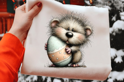 Whimsical Easter Hedgehog Clipart Product Image 2