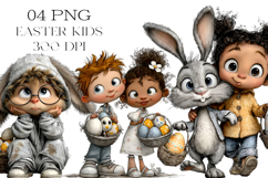 Whimsical Easter Kids Clipart Product Image 1
