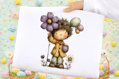 Whimsical Easter Kids Clipart Product Image 2