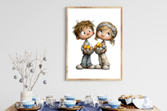 Whimsical Easter Kids Clipart Product Image 3