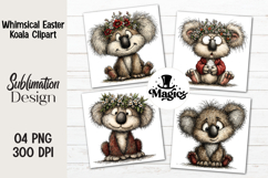 Whimsical Easter Koala Clipart Product Image 1