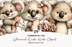 Whimsical Easter Koala Clipart Product Image 1