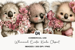 Whimsical Easter Koala Clipart Product Image 1