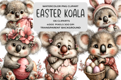 Whimsical Easter Koala Clipart Product Image 1
