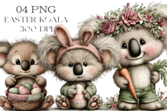 Whimsical Easter Koala Clipart Product Image 1