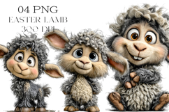 Whimsical Easter Lamb Clipart Product Image 1