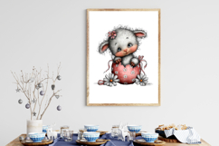 Whimsical Easter Lamb Clipart Product Image 3