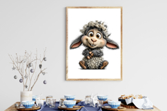 Whimsical Easter Lamb Clipart Product Image 3