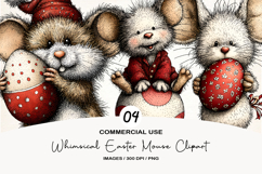 Whimsical Easter Mouse Clipart Product Image 1