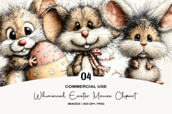 Whimsical Easter Mouse Clipart Product Image 1