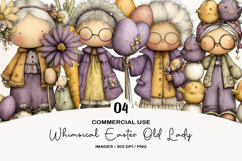 Whimsical Easter Old Lady Clipart Product Image 1
