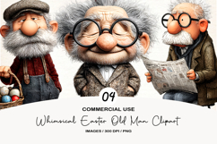 Whimsical Easter Old Man Clipart Product Image 1