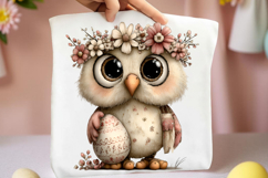 Whimsical Easter Owl Clipart Product Image 2