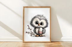 Whimsical Easter Owl Clipart Product Image 3