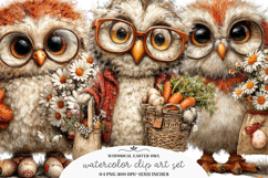 Whimsical easter owl clipart - Easter owl Png Product Image 1