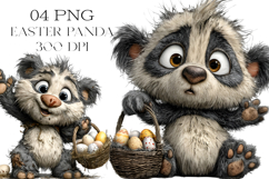 Whimsical Easter Panda Clipart Product Image 1