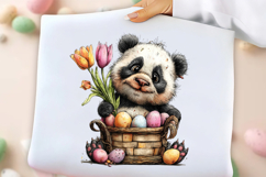Whimsical Easter Panda Clipart Product Image 2