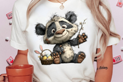 Whimsical Easter Panda Clipart Product Image 2