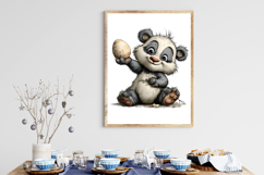 Whimsical Easter Panda Clipart Product Image 3